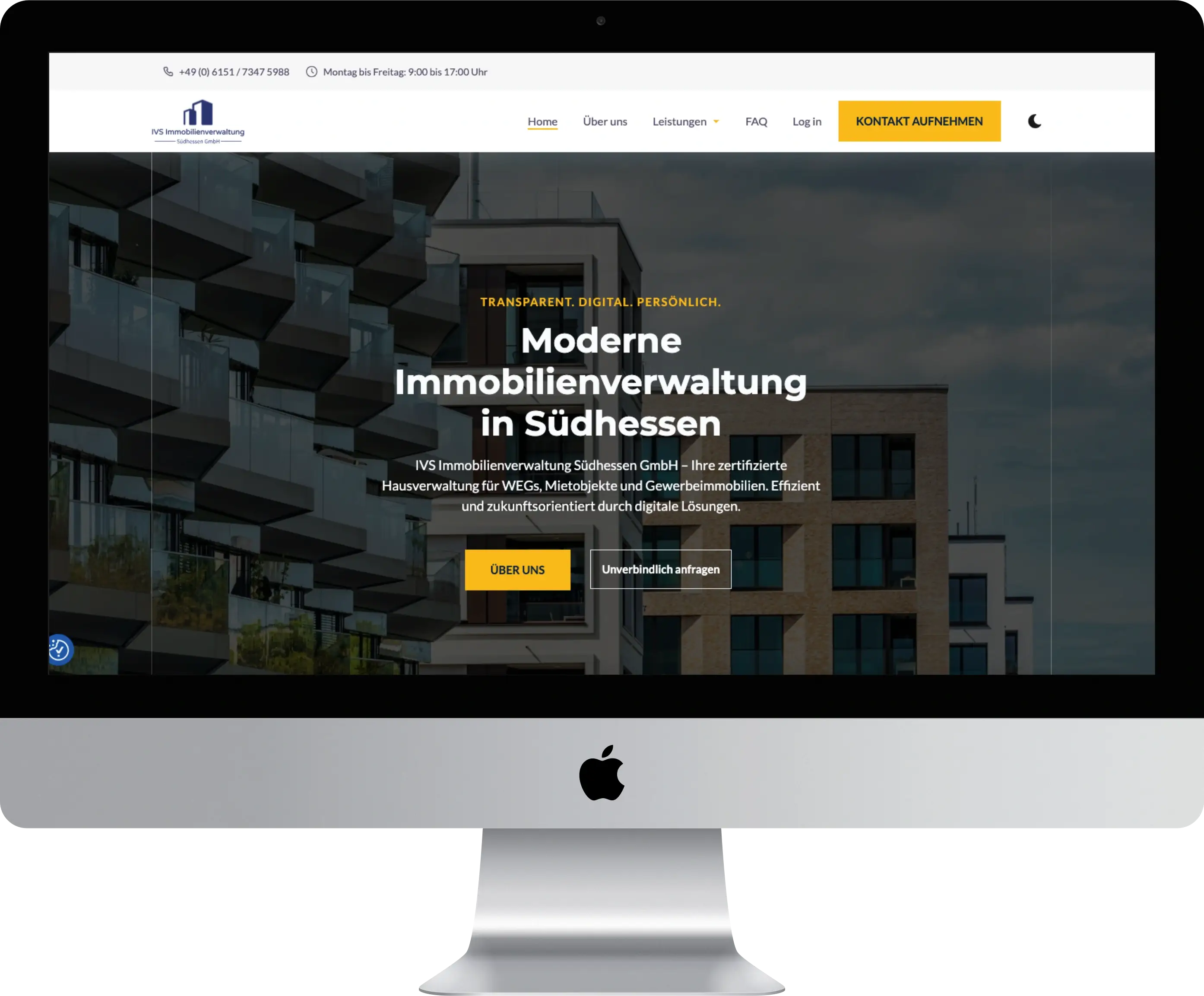 Large desktop view of homepage