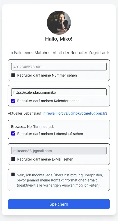 View of automations page