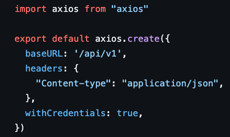 Code of centralized API