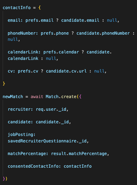 Screenshot: codeblock of how math document gets created