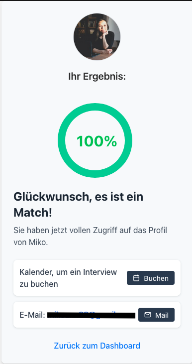 Screenshot of match screen