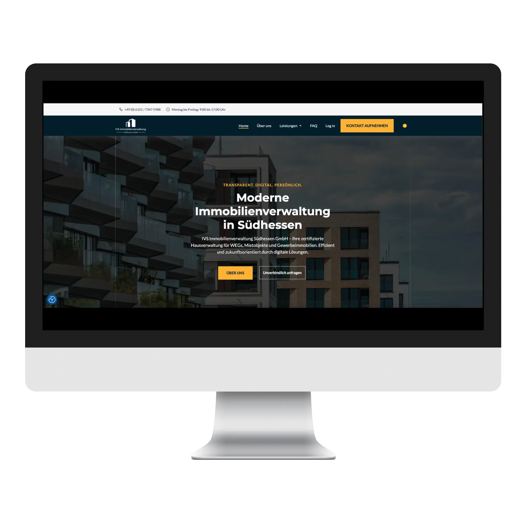 Large desktop view of homepage