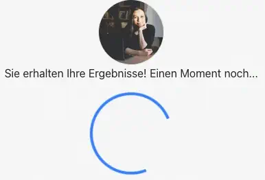 Spinner component displays while waiting for match results.